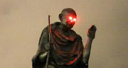 Glowing red eyes seen on Gandhi statue in San Francisco