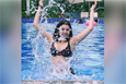 Kajal Aggarwal turns water baby in pool, see her breathtaking pictures