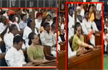 Rahul checks mobile phone, stops Sonia from applauding Presidents address in Parliament