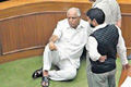 Yeddyurappa stages a dharna in the well of the House
