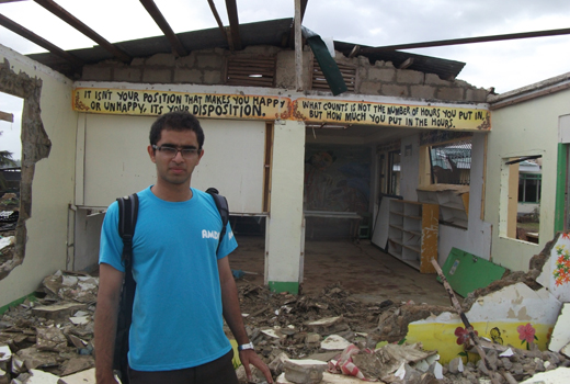 Dr Edmond Fernandes in relief mission in typhoon hit Philippines
