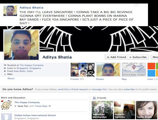 Singapore-Facebook-Bomb threat