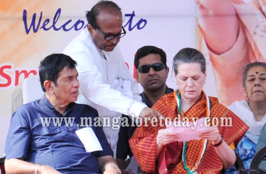 Sonia Gandhi in Mangalore