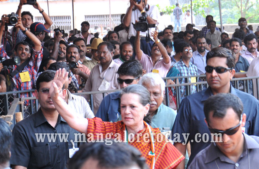 Sonia Gandhi in Mangalore